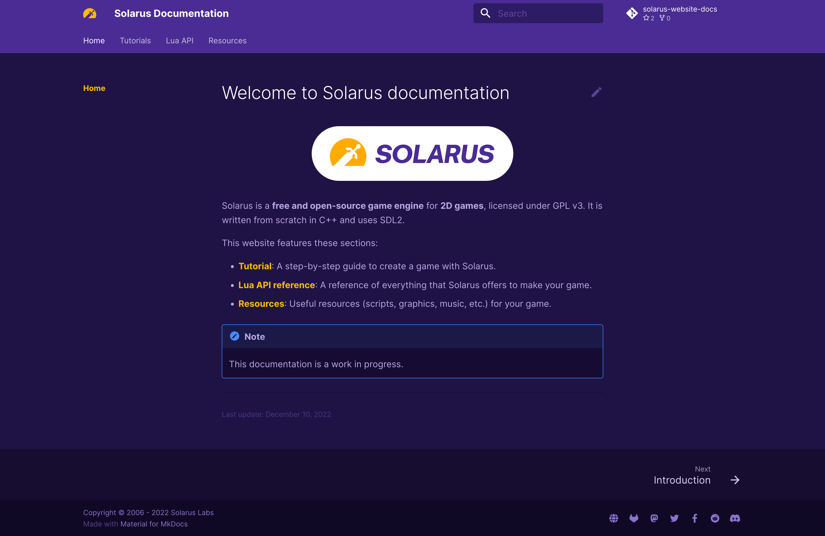 Documentation Solarus